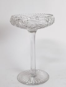 Vintage American Brilliant Cut Glass Compote