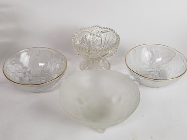 (4) Vintage Glass Bowls
