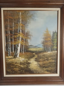 Landscape Oil Painting on Canvas, Signed