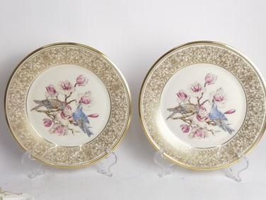 Pr. of Limited Ed. Lenox Boehm Birds Porcelain Pla