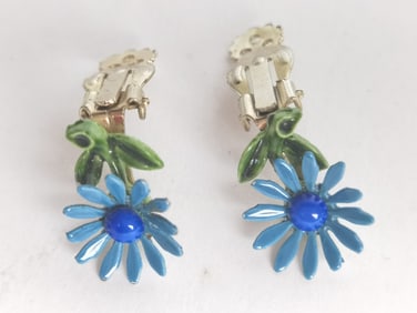 Pr. of Enameled Ear Clips