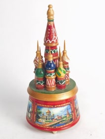 Vintage Hand Made Russian Lacquer Music Box