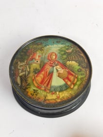Vintage Russian Lacquer Jewelry Box