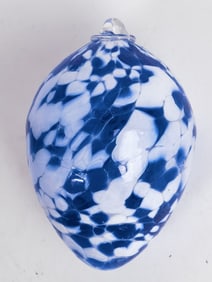 Vintage Blue Glass Ornament