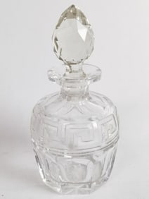 Vintage Hawkes American Brilliant Greek Key Bottle