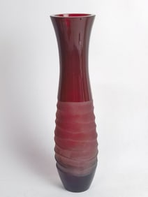 Vintage Villeroy & Boch "Jewels" Red Glass Vase