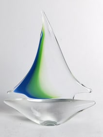 Vintage Murano Italy Glass Sailboat