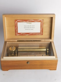 Vintage Thorens Three Tune Swiss Wooden Music Box