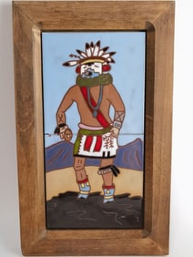 Vintage Kachina Art Tile