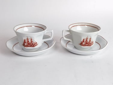 Pr. of Wedgwood Porcelain Flying Cloud Cups