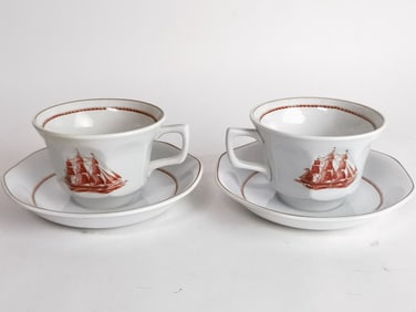 Pr. of Vintage Wedgwood Porcelain Flying Cloud Cup