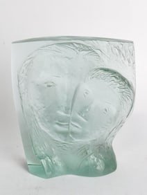 Vintage Czech Art Glass Decor, Signed