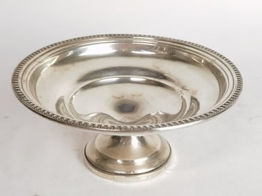 Sterling Silver Reinforced Footed Plate