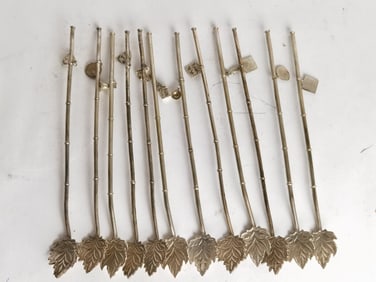 Group of Sterling Silver Sipper Spoons