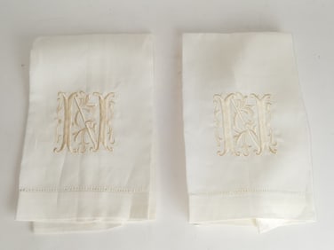 (2) Vintage Embroidered Knapkins
