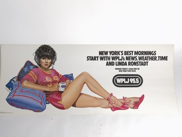 WPLJ Radio NY 1979 Linda Ronstadt Subway Poster