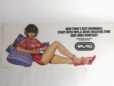 WPLJ Radio NY 1979 Linda Ronstadt Subway Poster
