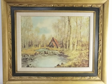Vintage Richard Lorenz 'By the Waterfall" Wall Art