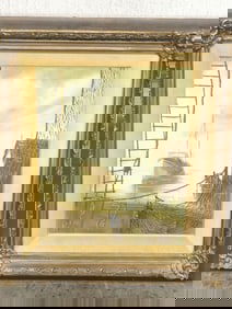 Vintage Sailboat Oil Painting, Signed