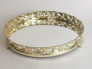 Vintage Art Nouveau French Mirrored Vanity Tray