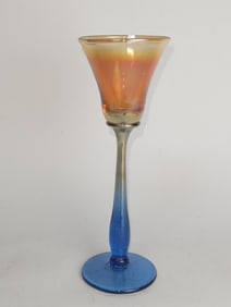 Vintage Art Glass Tulip Goblet