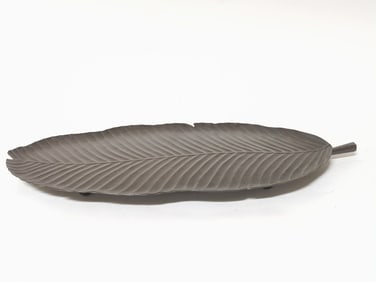 Vintage Bronze Leaf Tea Tray