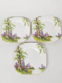 (3) Royal Albert Porcelain "Greenwood Tree" Plates