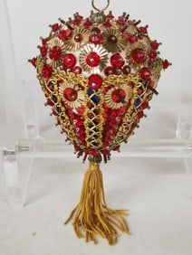 Red Jeweled Christmas Ornament