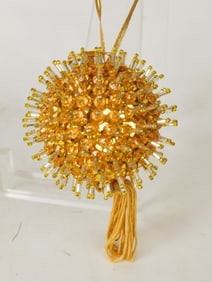 Golden Jeweled Christmas Ornament