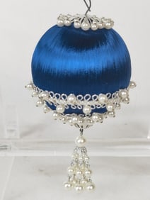 Blue Jeweled Christmas Ornament