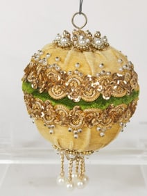 Golden Jeweled Christmas Ornament