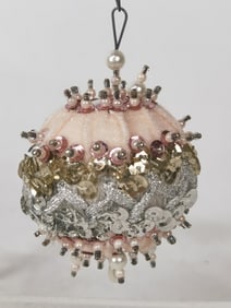 Pink Jeweled Christmas Ornament