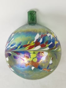 Kaleidoscope Green Glass Garden Gazing Ball