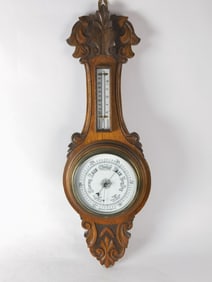 Reynolds & Branson Oak Aneroid Barometer