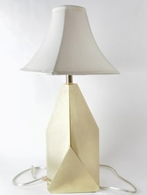 Brass Faceted Table Lamp