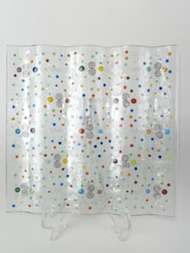 Vintage Confetti Glass Wave Plate