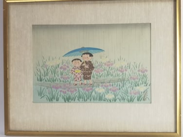 Vintage Japanese Cartoon Style Ukiyo-e