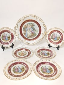 (7) Vintage PT Bavaria Tirschenreuth Porcelain Pla