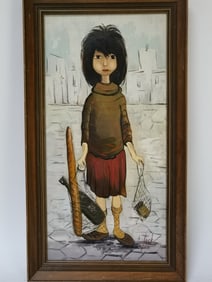 Girl Oil Painting, Signed Jack