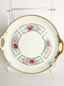 Gilt Porcelain Floral Dish
