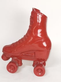 Rare TMS Cast Iron Pop Art Roller Skate Vase