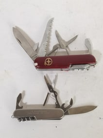 Two Stainless Steel Folding Knives