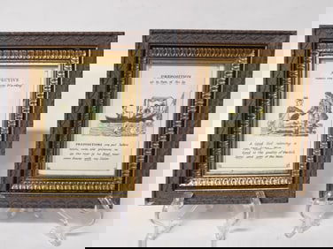 (2) Vintage English Elements Prints