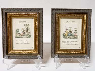 (2) Vintage English Elements Prints