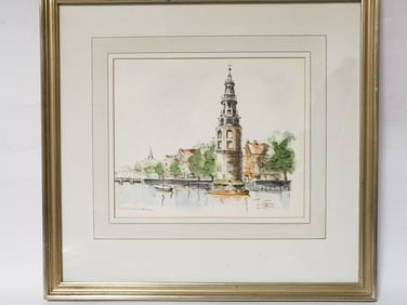 Landscape Watercolor Painting by Jan LaBuhn