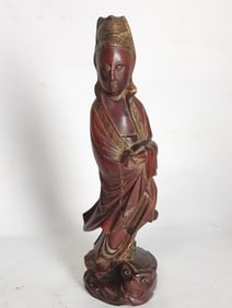 Chinese Wood Carved Guanyin