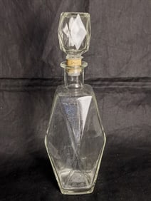 Vintage Faceted Glass Decanter