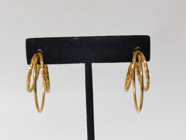 Gold Tone Costume Earrings