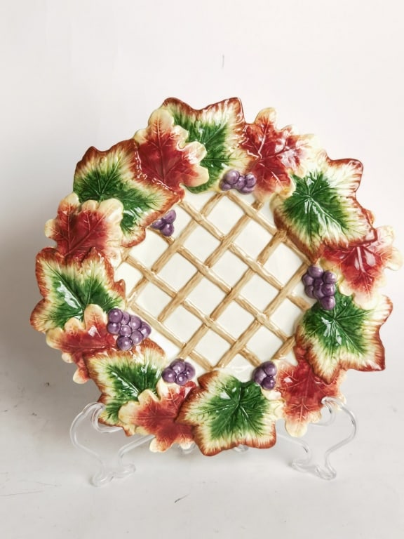 Fitz & Floyd Autumn Splendor Grape Leave Plate (1 of 3)