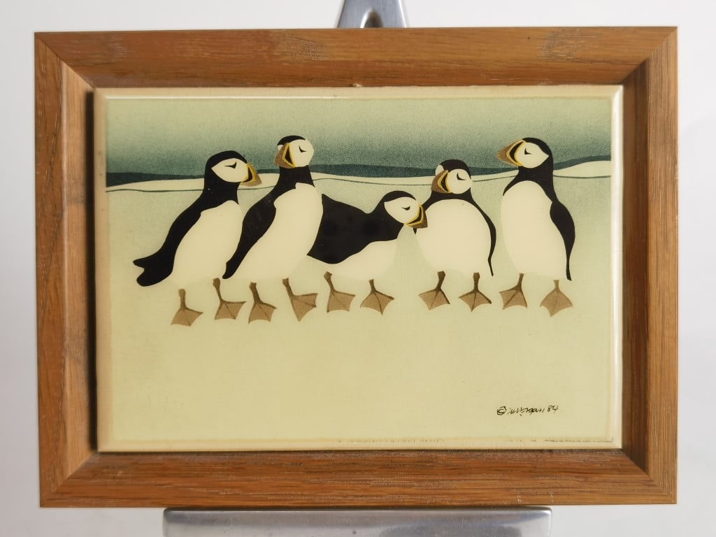 1984 Vintage Graphic Art Tile: 1984 Vintage Graphic Art Tile, 5.25in by 7.25in